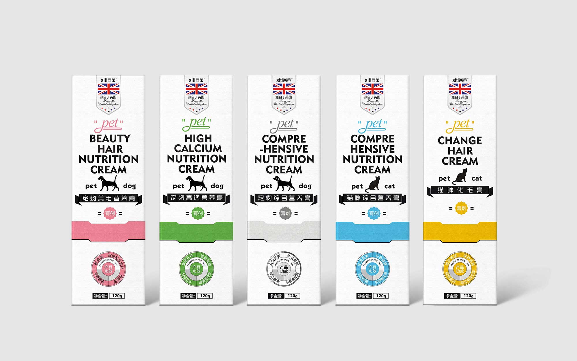 西蔕寵物食品-寵物美毛營(yíng)養(yǎng)膏、寵物高鈣營(yíng)養(yǎng)膏、寵物綜合營(yíng)養(yǎng)膏、貓咪綜合營(yíng)養(yǎng)膏、貓咪化毛膏外包裝設(shè)計(jì)