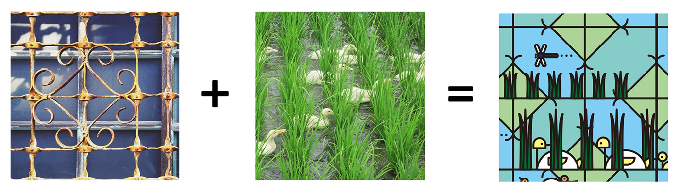 鴨米餅插畫包裝標志設(shè)計