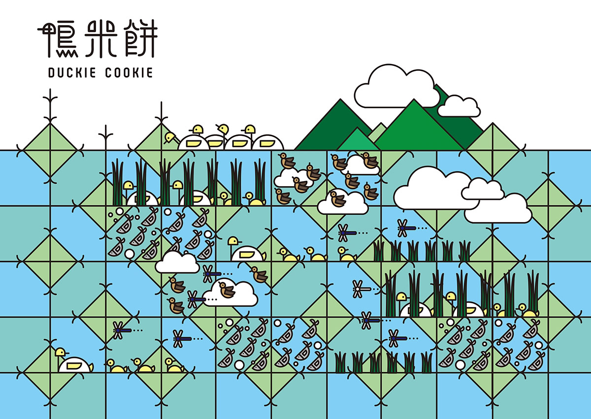 鴨米餅包裝設(shè)計插畫1