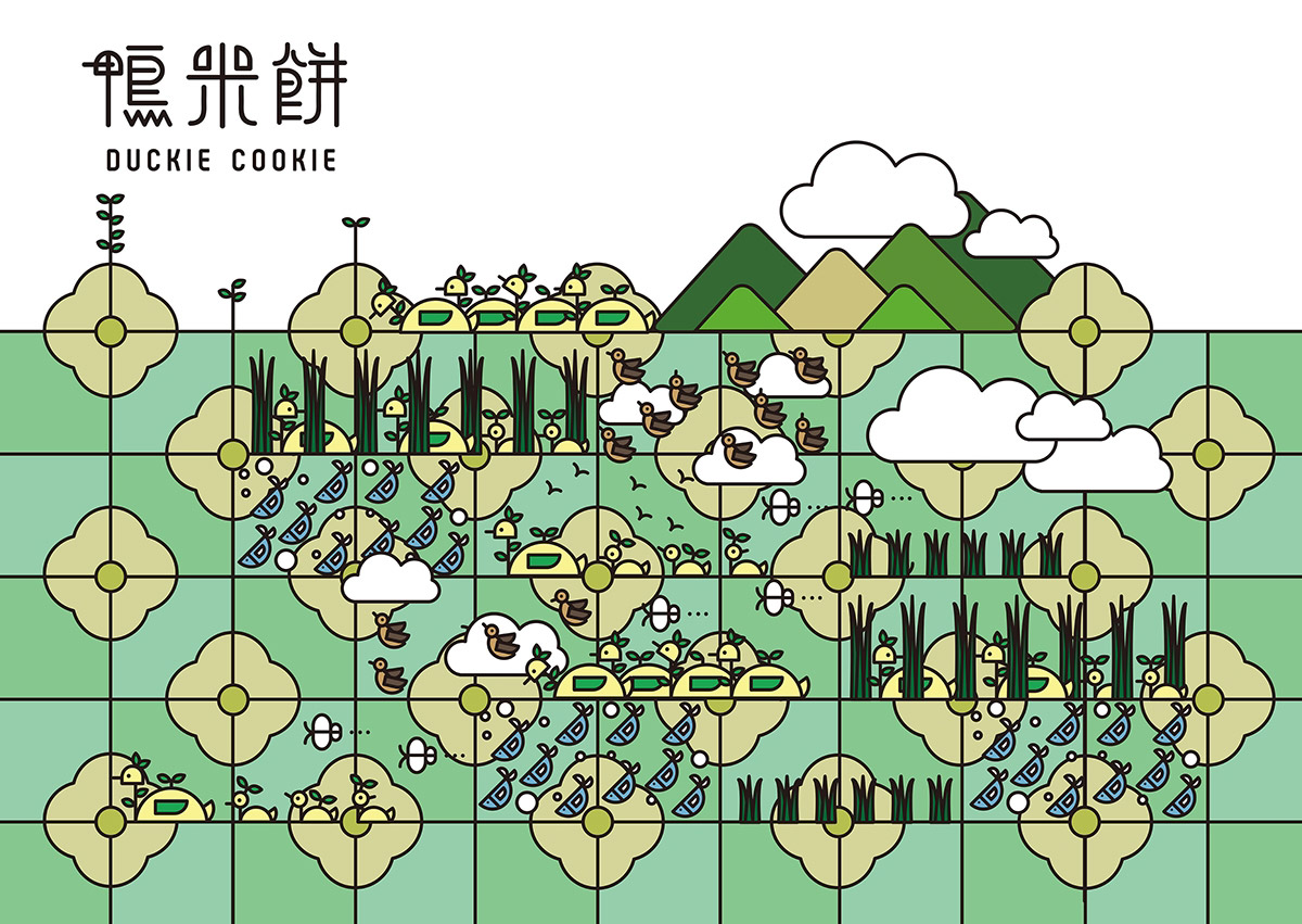 鴨米餅包裝設(shè)計插畫2