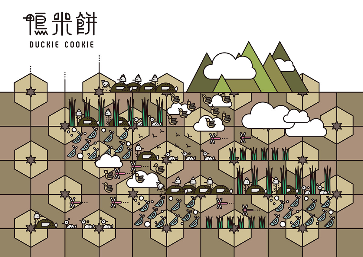 鴨米餅包裝設(shè)計插畫3