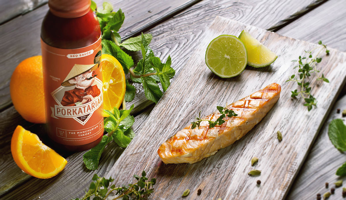 燒烤醬包裝展示