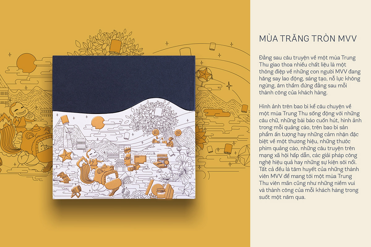越南月餅插畫包裝設(shè)計
