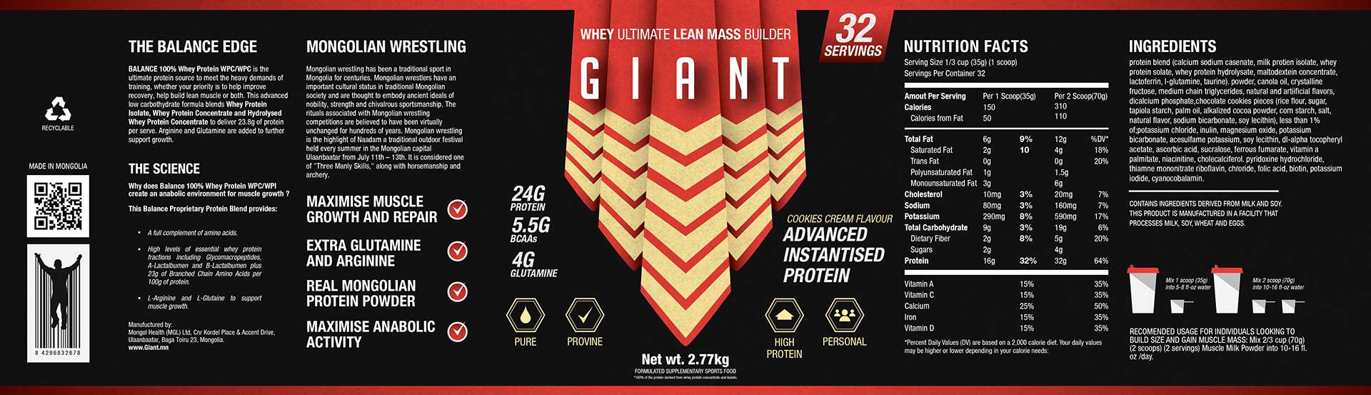 蛋白粉包裝展開圖