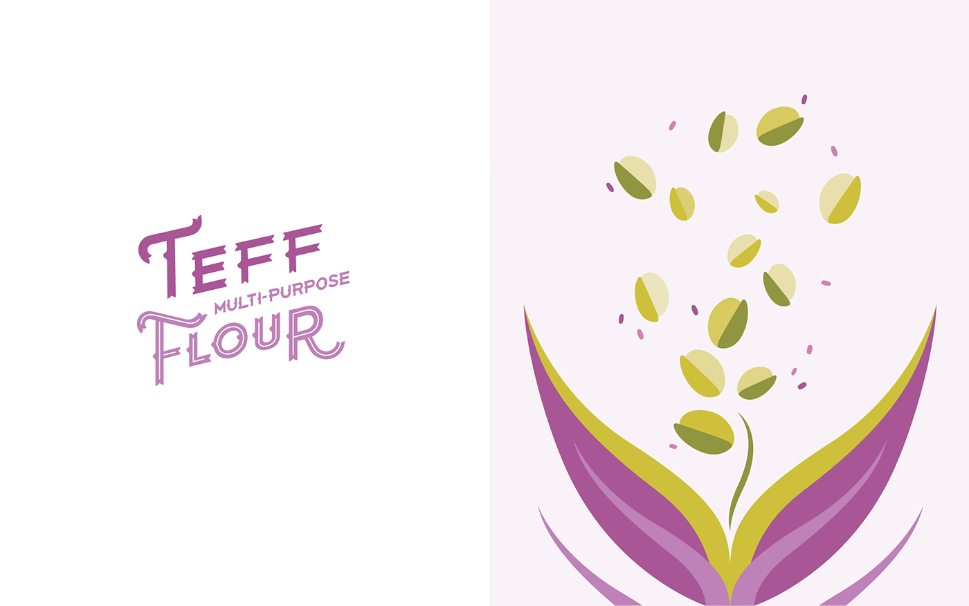 多功能面粉包裝插畫