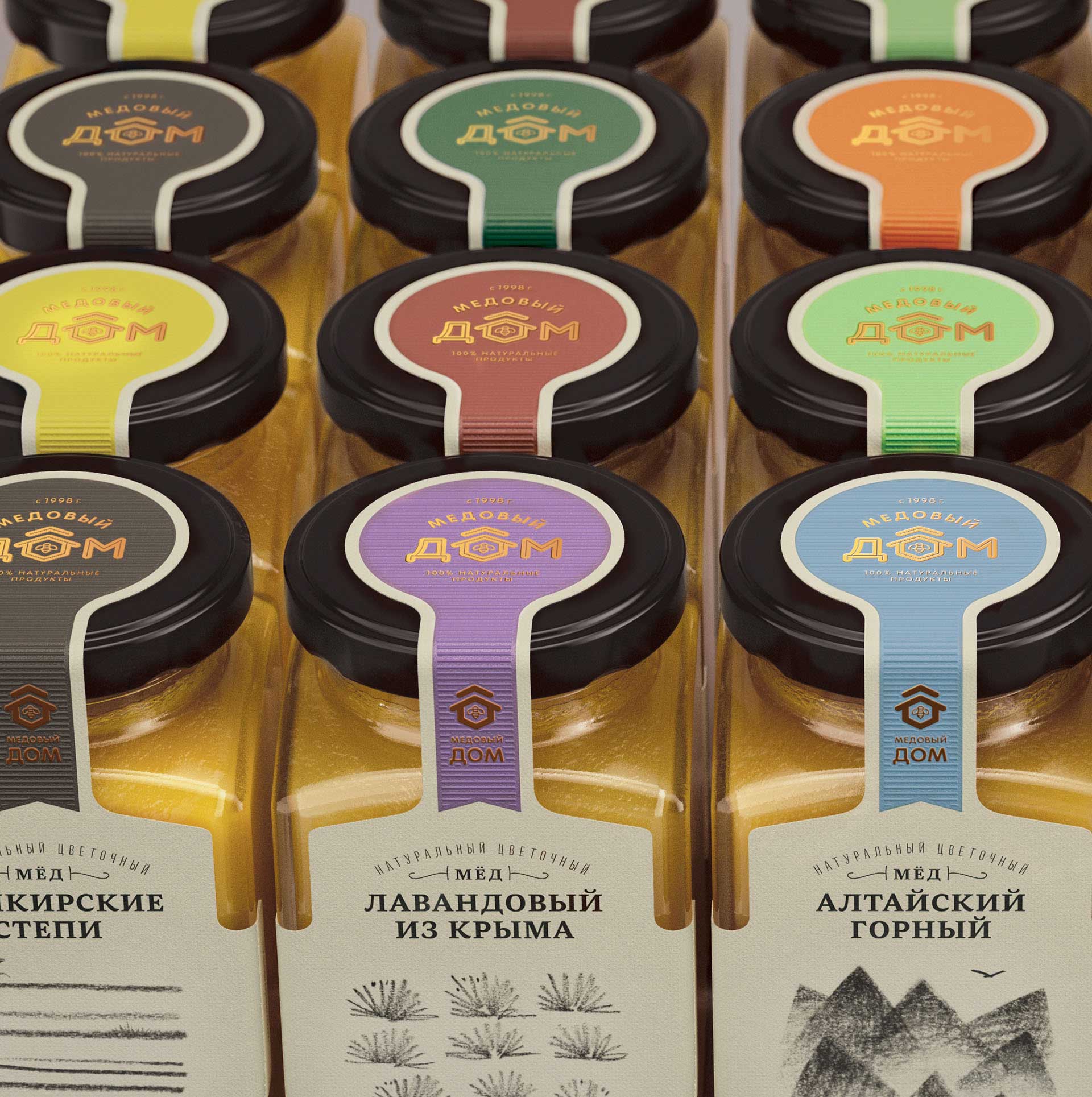 俄羅斯蜂蜜插畫包裝設(shè)計