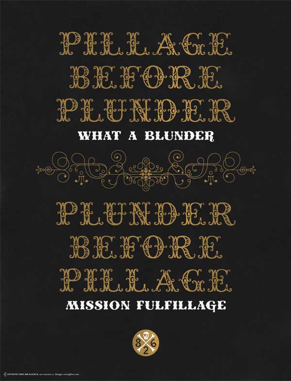  海盜主題商品品牌文字