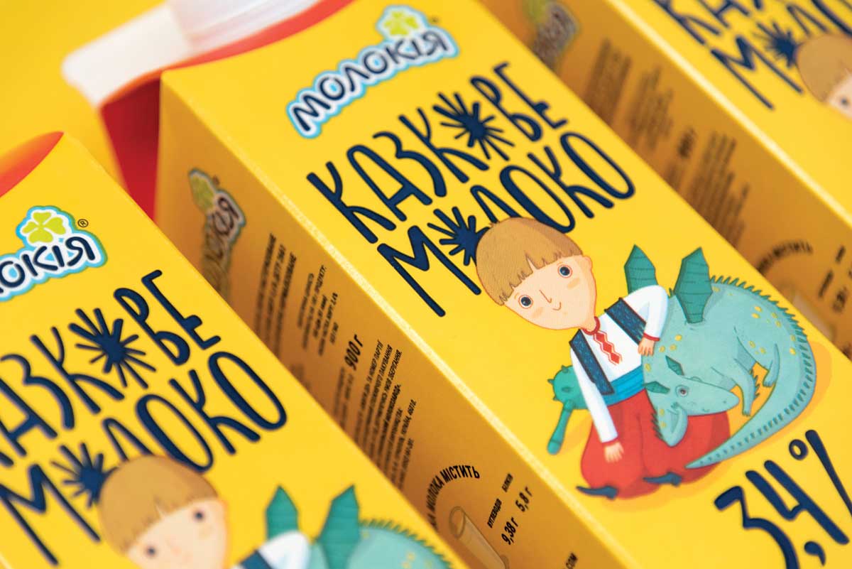 烏克蘭童話主題牛奶插畫包裝設(shè)計