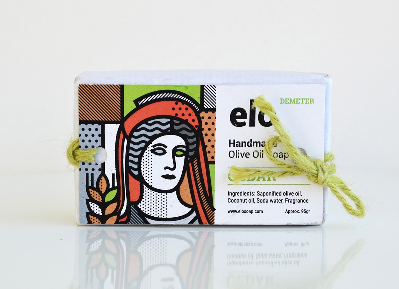 希臘天然手工皂插畫(huà)包裝設(shè)計(jì)
