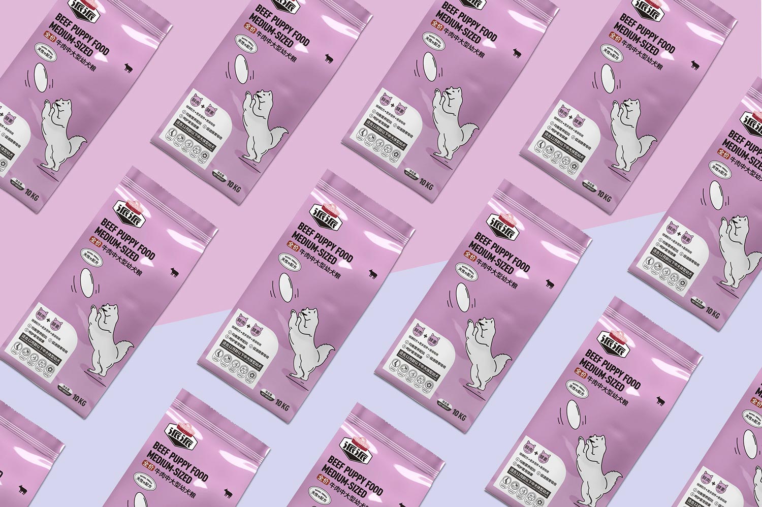 牛肉中大型幼犬犬-薩摩耶寵物食品包裝設(shè)計jpg-厚啟包裝設(shè)計