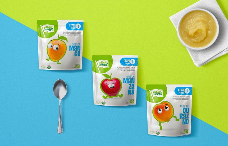 Organic Republic有機果泥和水果蔬菜的品牌包裝設計