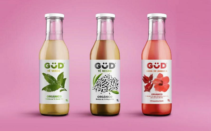 健康美味的果汁飲品包裝設計