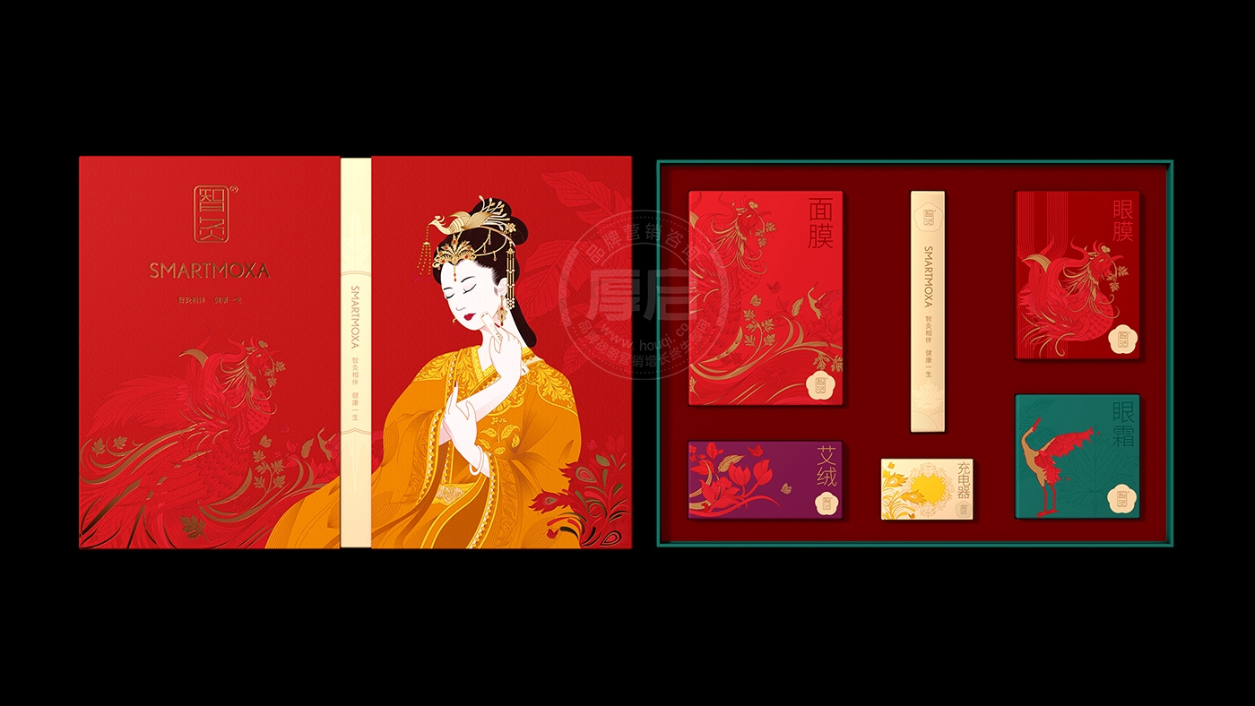 東方古風(fēng)藥妝禮盒套裝包裝設(shè)計(jì)-厚啟包裝設(shè)計(jì)